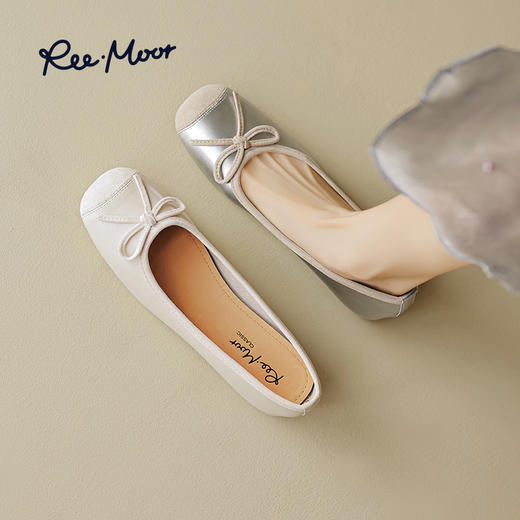 REEMOOR春夏新款小香风圆头平底鞋 小香风蛋卷鞋 商品图0