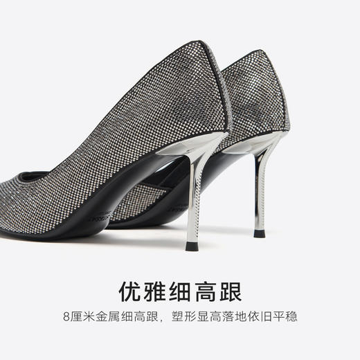 【星芒闪钻】星期六气质尖头细跟晚宴高跟鞋SSD1114150 商品图5