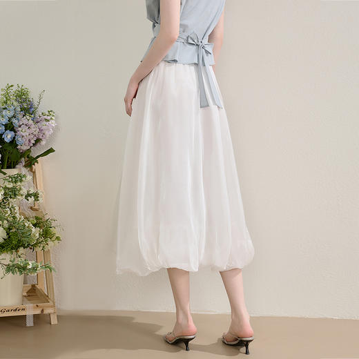 西遇蓬蓬花苞裙女春夏新款小个子miu系法式云朵高腰半身裙SS150273 商品图4