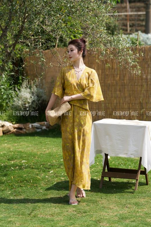 【门店同款】ENJOY夏季水彩晕染绑带长裙 162347761 商品图5