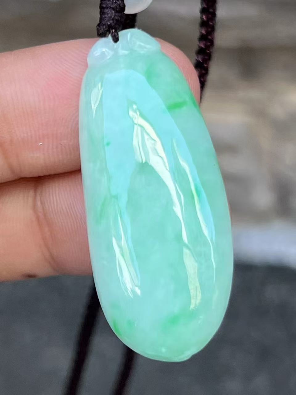 【云意轩翡翠】编号：6611 糯冰绿底翡翠福瓜  天然翡翠 附证书