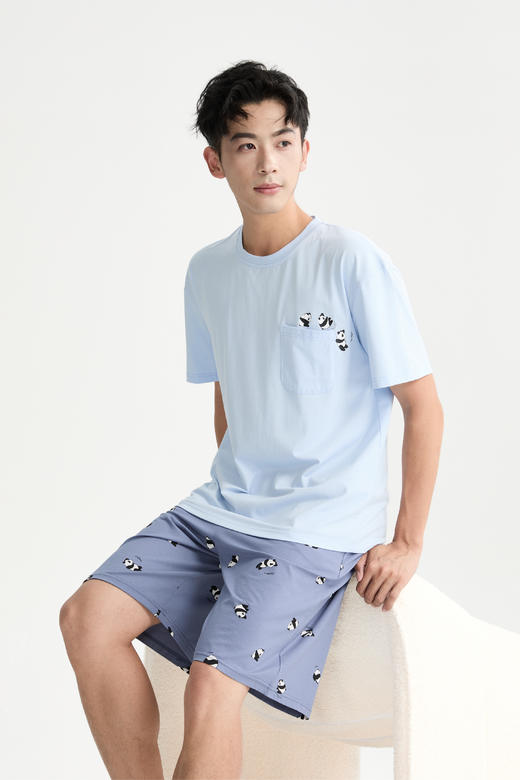 连绵·熊猫莫代尔家居服 男/女款（胸垫款） 商品图9
