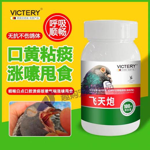 汉诺威【飞天炮100片】赛信鸽子口黄起痰红黑鼻头呼噜异声张口飞水绿便 商品图0