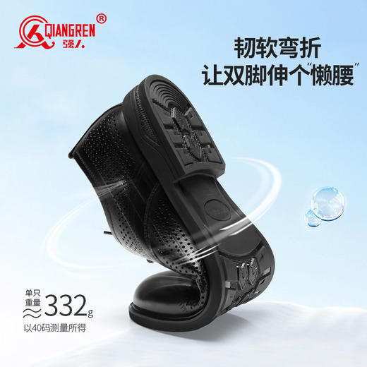 强人3515凉皮鞋男头层牛皮透气商务正装鞋镂空洞洞皮鞋男士婚鞋 商品图2