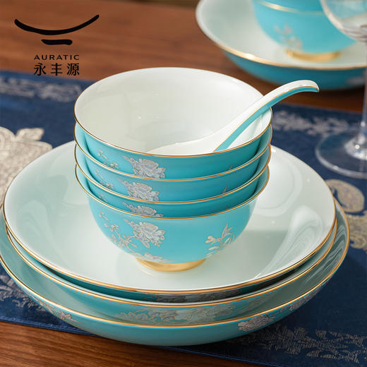 【6F】国瓷永丰源 水墨牡丹51头餐具（8人位） 商品图4