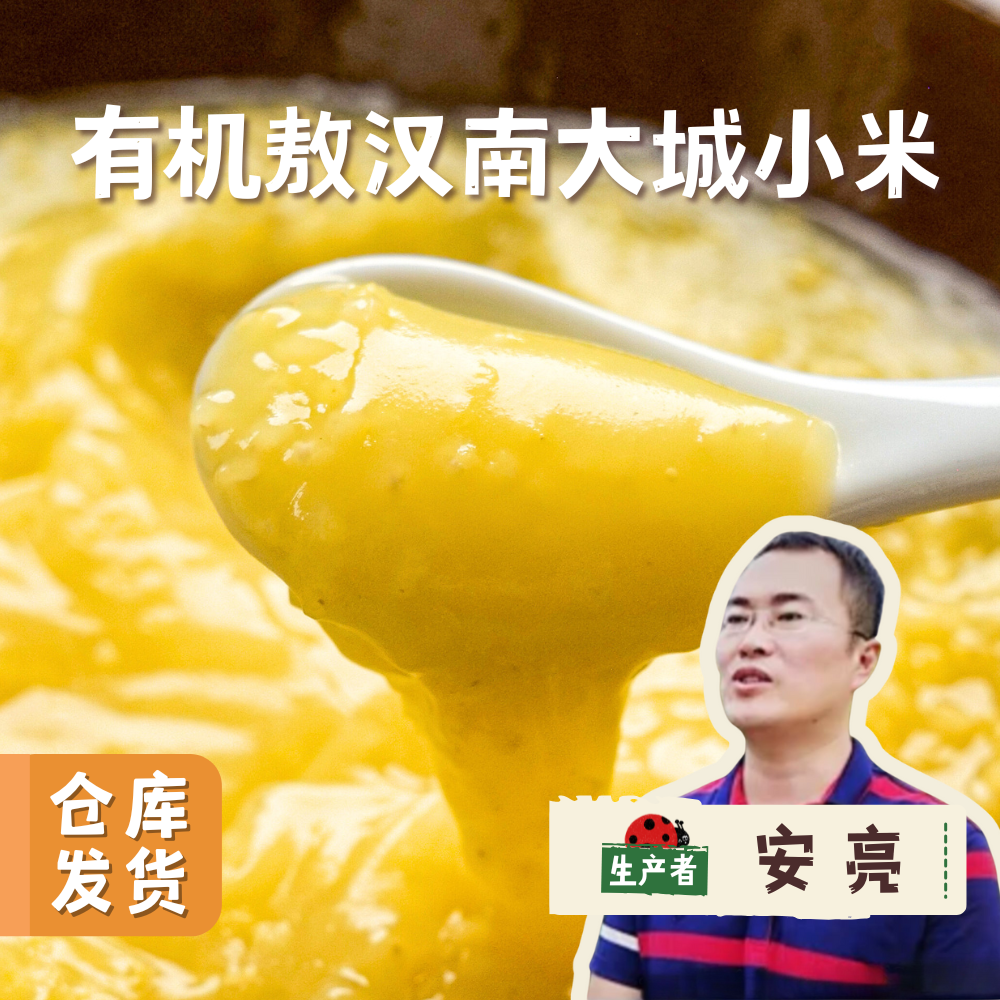 【2025年新米】有机敖汉南大城小米 5斤装| 合作农友生产，产自内蒙古敖汉核心产区，生产者:安亮 &【公平贸易农人定价】