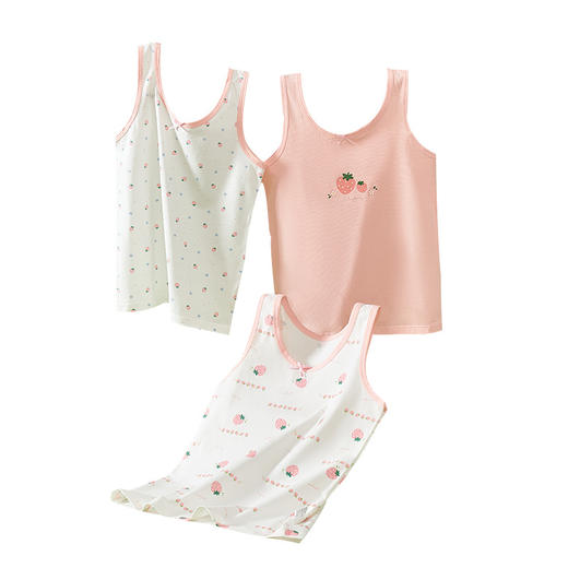 女童小背心儿童宝宝内穿纯棉a类棉软吊带内衣发育期中小童大背心HLY 商品图4