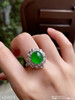 老坑高冰种艳绿蛋面戒指【5260604】具体价格微信咨询 商品缩略图5