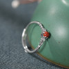 戒指 天然南红玛瑙锆钻 s925银 商品缩略图2
