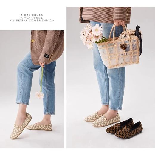 【哆啦】MALOVE MZ圆头平底菱形格乐福鞋BT138A/BT158A 商品图1