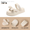 ZHR则则法式蝴蝶结厚底沙滩鞋2025新款外穿一字拖鞋银色凉鞋 商品缩略图3