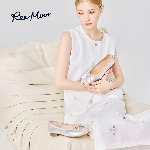REEMOOR春夏新款小香风圆头平底鞋 小香风蛋卷鞋 商品图1