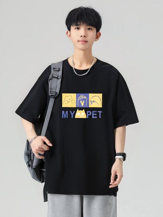 工厂直促价【100%棉】情侣（PET黄+蓝小熊-大标）柯式印花短袖T恤-喜出 商品图1