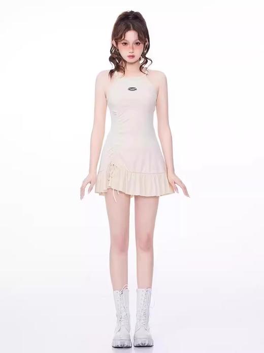 【YOOE】新款2025连体【两件套吊带泳衣 】女式学生运动美式保守遮肉显瘦 度假海边速干游泳装 抽绳设计款泳装 商品图2