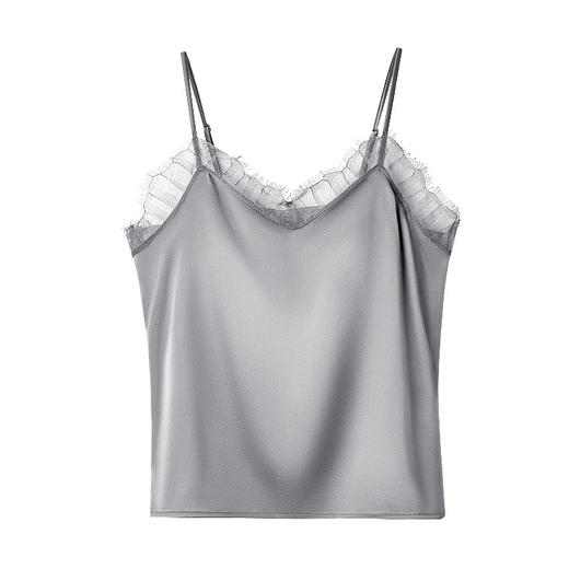 丁摩 19姆米重磅桑蚕丝奢华缎面真丝罩杯一体吊带S311 商品图4