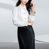 丁摩 国风衬衫女春季新款新中式衬衣收腰盘扣立领真丝桑蚕丝上衣5ZF-25012 商品缩略图0