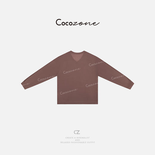 COCO ZONE 刘一一  【100棉】V领纯色亲肤感长袖T恤CD2A1009 商品图1