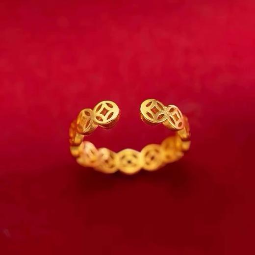 【敦煌铜钱戒指】暴富铜钱戒指女 复古新中式国风招财小钱币开口指环新款 商品图9