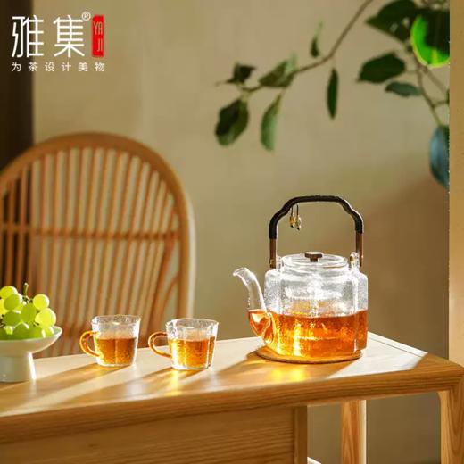 雅集苏窗提梁壶玻璃茶壶透明泡花茶煮茶专用茶具复古高颜值烧水壶1300ml大容量 商品图3