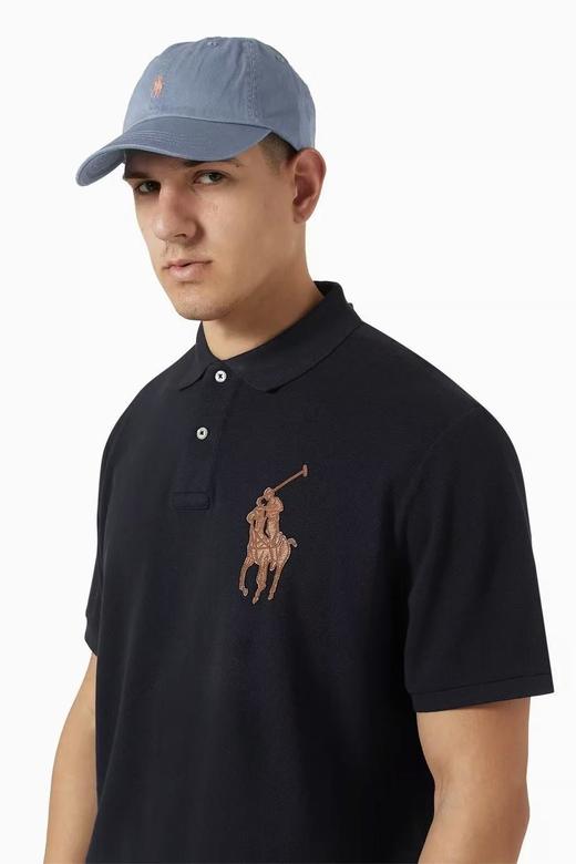 Polo珠地纯棉 皮革刺绣 大马标 翻领短袖POLO衫 TX464 商品图2