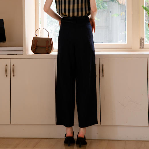 谜底休闲萝卜裤女士2025夏新款通勤百搭高腰宽松九分裤256MK6275 商品图2