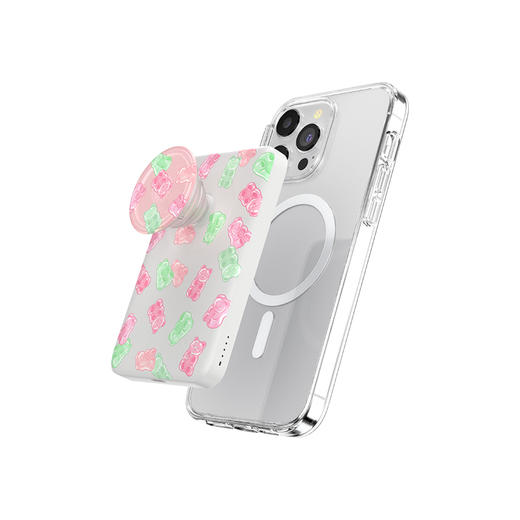 【磁吸充电宝】轻轻小熊雨·MagSafe充电宝 OTHER配件 Power充电宝系列 甜 白色 动物 拼贴 商品图4