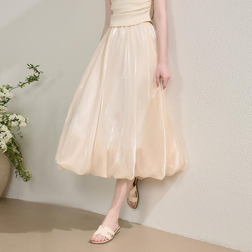 西遇蓬蓬花苞裙女春夏新款小个子miu系法式云朵高腰半身裙SS150273 商品图3