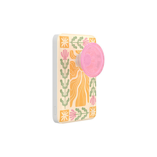 【磁吸充电宝】太阳秘境·MagSafe充电宝 OTHER配件 Power充电宝系列 绿洲物语 黄色 植物花卉 拼贴 商品图0