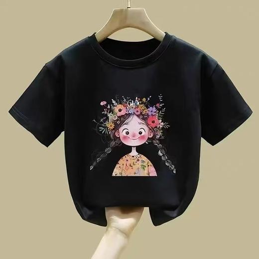 2件39.9元 【100%棉】男童女童 （大图-花冠女孩）印花T短袖2025-喜出 商品图6