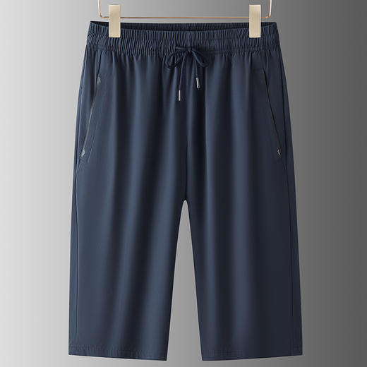 【速干】【DWN】大依优型大码休闲七分短裤冰丝中裤大号裤子弹力透气加肥加大夏季松紧腰宽松运动 商品图3