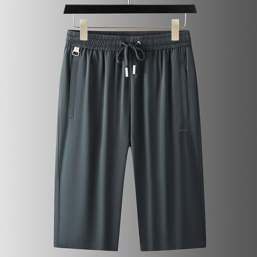 【速干】【DWN】大依优型大码休闲七分短裤冰丝中裤大号裤子弹力透气加肥加大夏季松紧腰宽松运动 商品图2