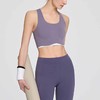 跃牌【周游世界系列】春夏新款瑜伽服女点胶波浪边撞色固定杯美背健身背心BR1597 商品缩略图1