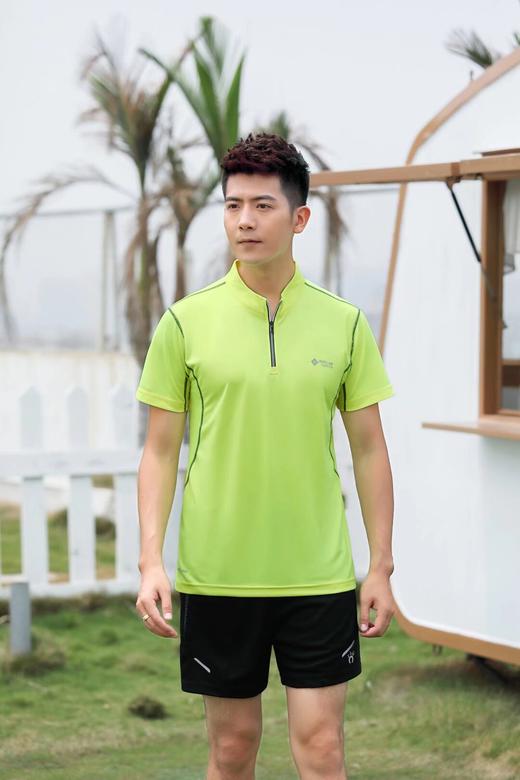 丁摩 立领速干衣短袖女弹力薄款透气快干衣跑步运动徒步户外登山半袖5ZF-2102 商品图7