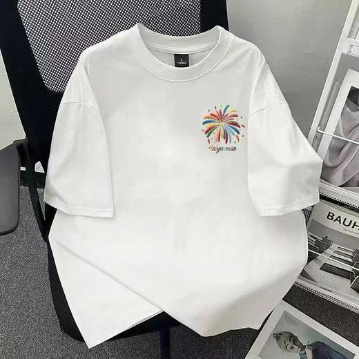 工厂直促价【100%棉】情侣（烟花-侧标）柯式印花短袖T恤-喜出 商品图9