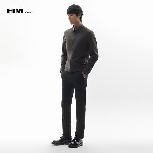HIM漢崇  日常通勤商务正装时尚都市职业舒适长袖衬衫男 2026春季 商品图1