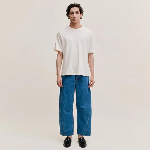 A Kind Of Guise TADOR T-SHIRT意大利棉暗纹针织宽松圆领短袖T恤 商品图1