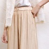 玳莎醋酸九分阔腿裤女2025年夏季新款松紧腰宽松通勤垂感休闲裤  FB36313 商品缩略图3