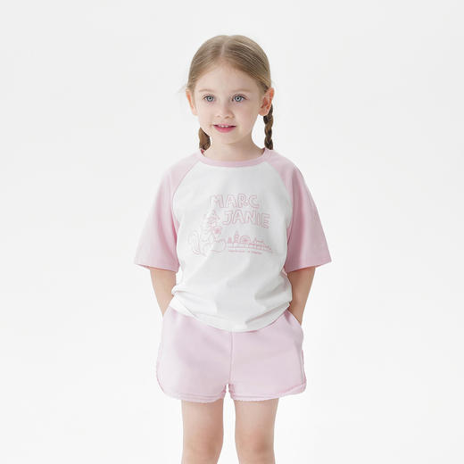 【凉感】马克珍妮男女童涂鸦松鼠短袖T恤 宝宝上衣夏装新款550579 商品图1