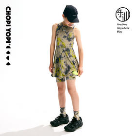 【薄荷皮】女童扎染印花无袖连衣裙 chopiyopi