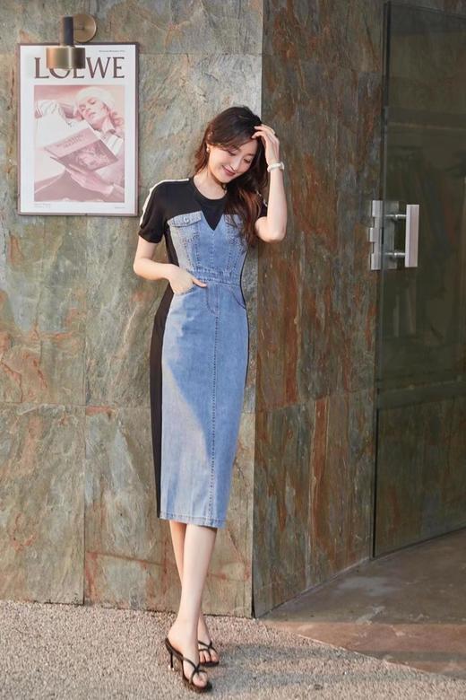HAYES 运动牛仔拼接连衣裙 18303 商品图0