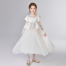 笛莎Deesha 童装女童连衣裙女童夏季公主蓬蓬纱裙