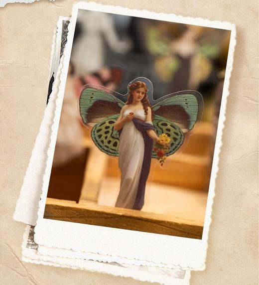 30张入pet贴纸包复古欧式人物防水素材手帐DIY拼贴画摩登时光 商品图9