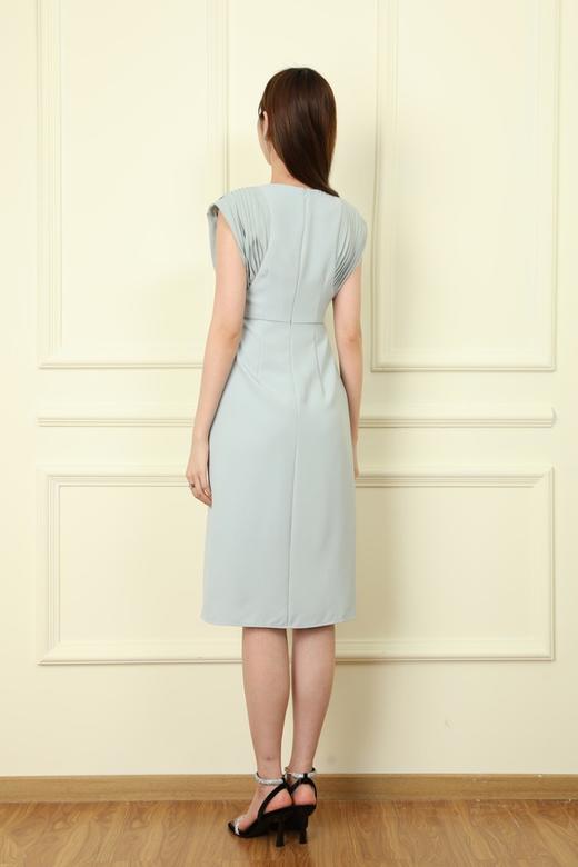Le Malene 气质压褶通勤优雅连衣裙 18297 商品图4