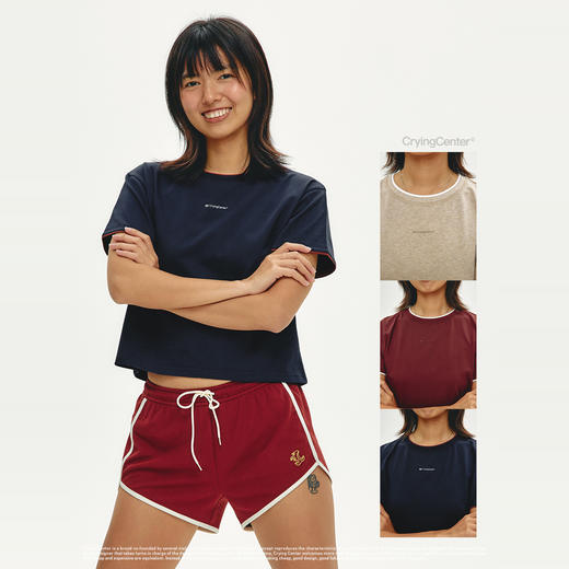 CryingCenter 健身凉感撞色休闲tee宽松短袖 哭喊中心 商品图2