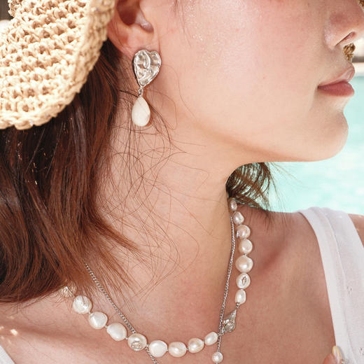 lost in echo2025夏季新款度假异域立体超轻手工水滴心形耳环耳坠 商品图4