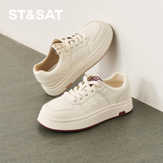 星期六轻便透气舒适小白鞋SSD1112457 商品图4