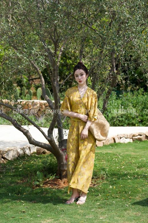 【门店同款】ENJOY夏季水彩晕染绑带长裙 162347761 商品图7