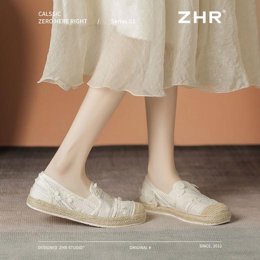 ZHR则则2025新款蕾丝透气软底ins一脚蹬单鞋时尚透气懒人女渔夫鞋 商品图7