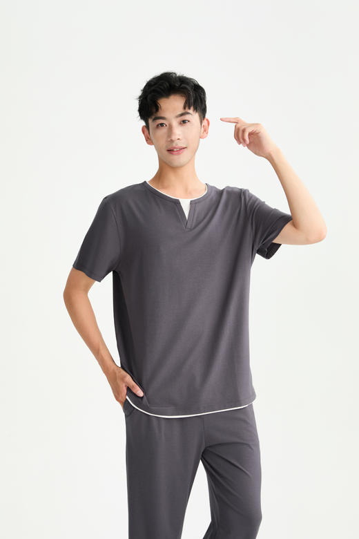 连绵·莫代尔假两件家居服 男/女款（胸垫款） 商品图7