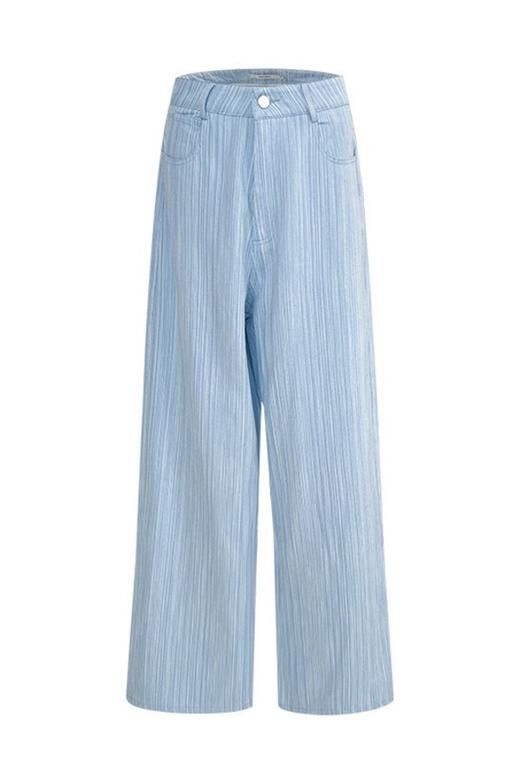 LNNNS 舒适高腰款浅色条纹牛仔长裤 18332 商品图9